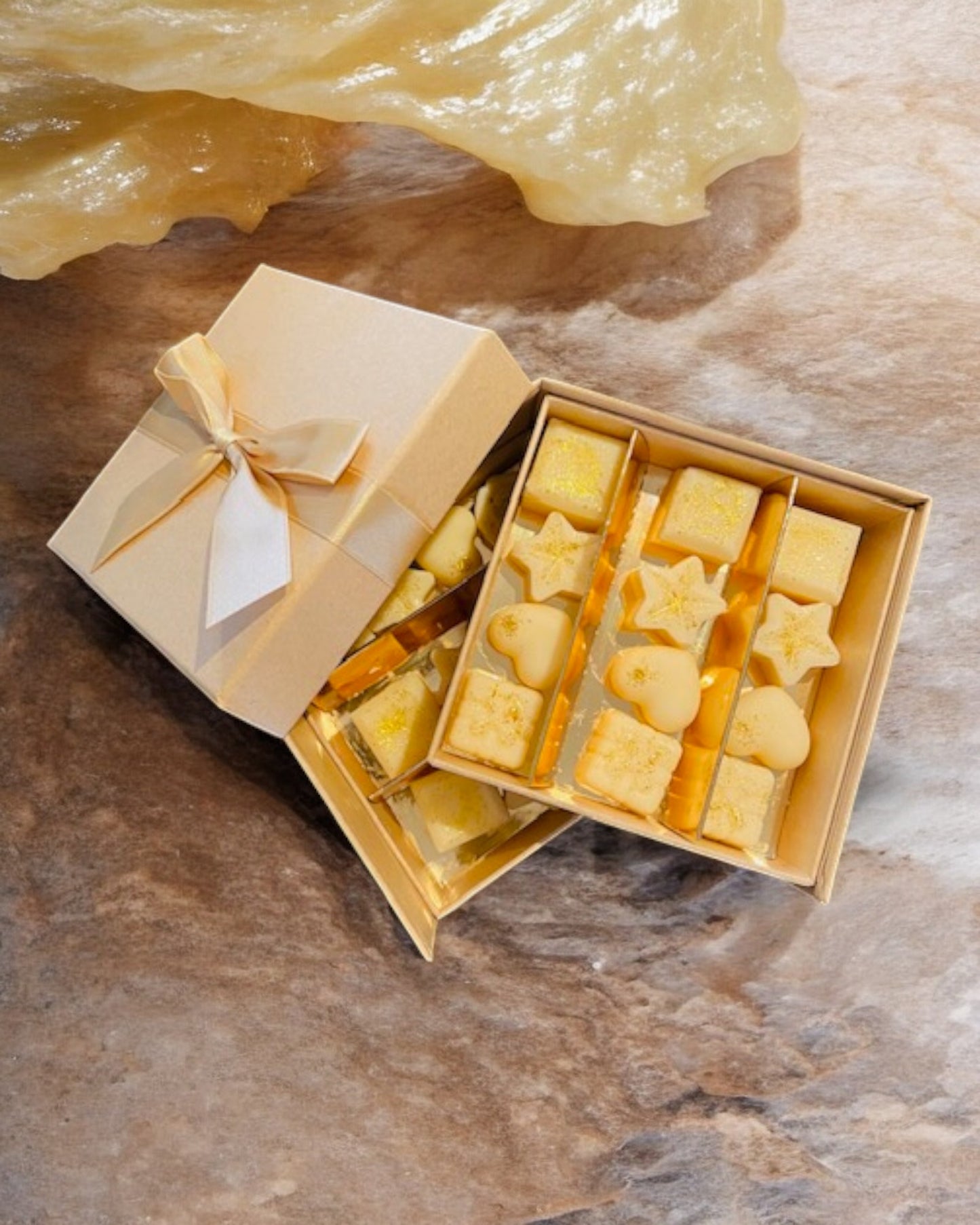 Fondants artisanaux naturels parfumés, senteur Musc Cristallin, Parfum de Grasse