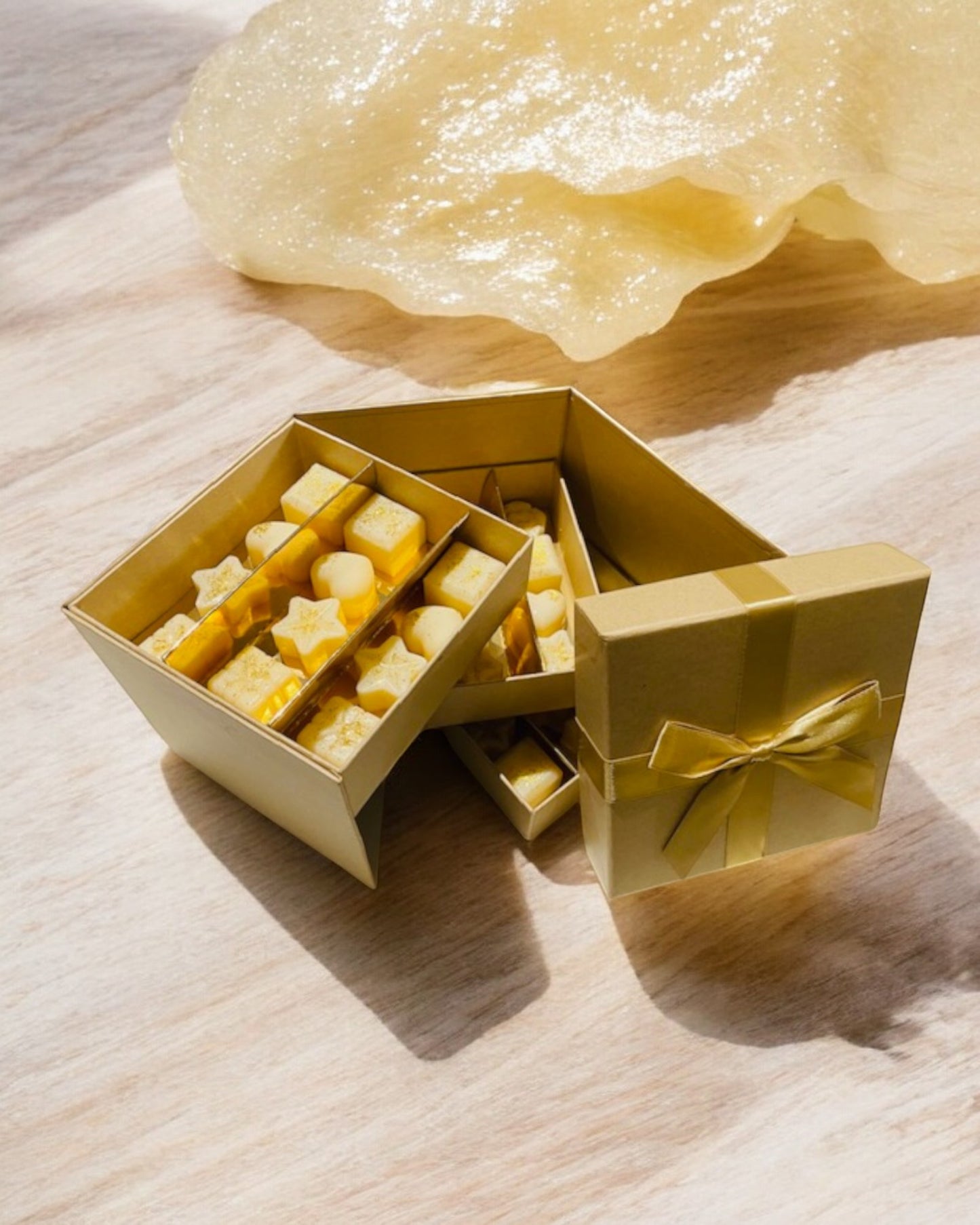 Coffret fondants artisanaux naturels parfumés Musc Cristallin - 24 ou 36 unités