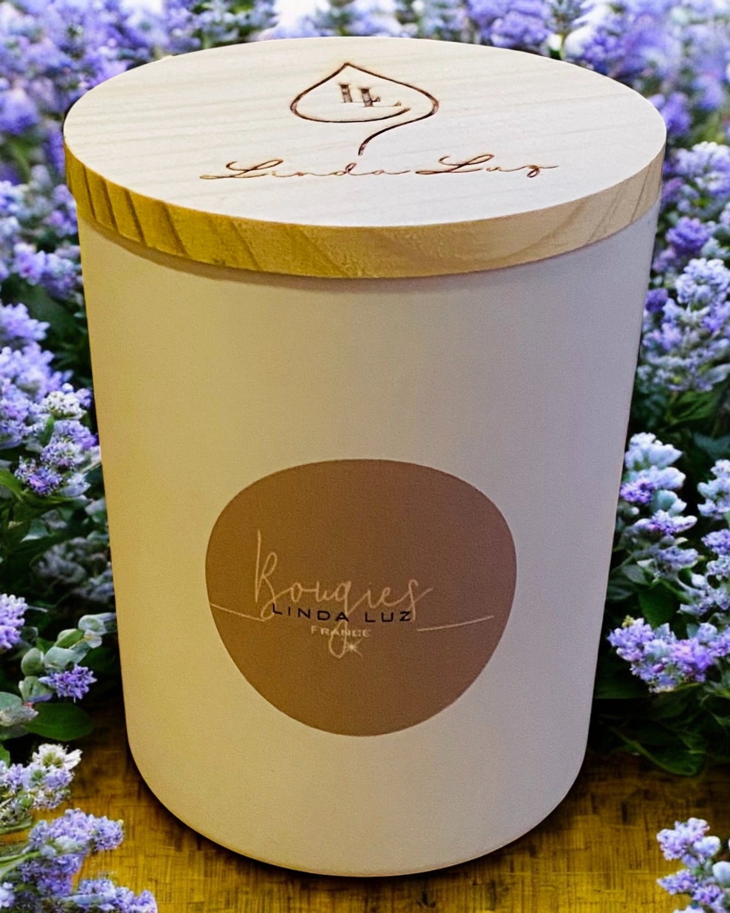 Bougie artisanale naturelle parfumée Lavandin Eucalyptus