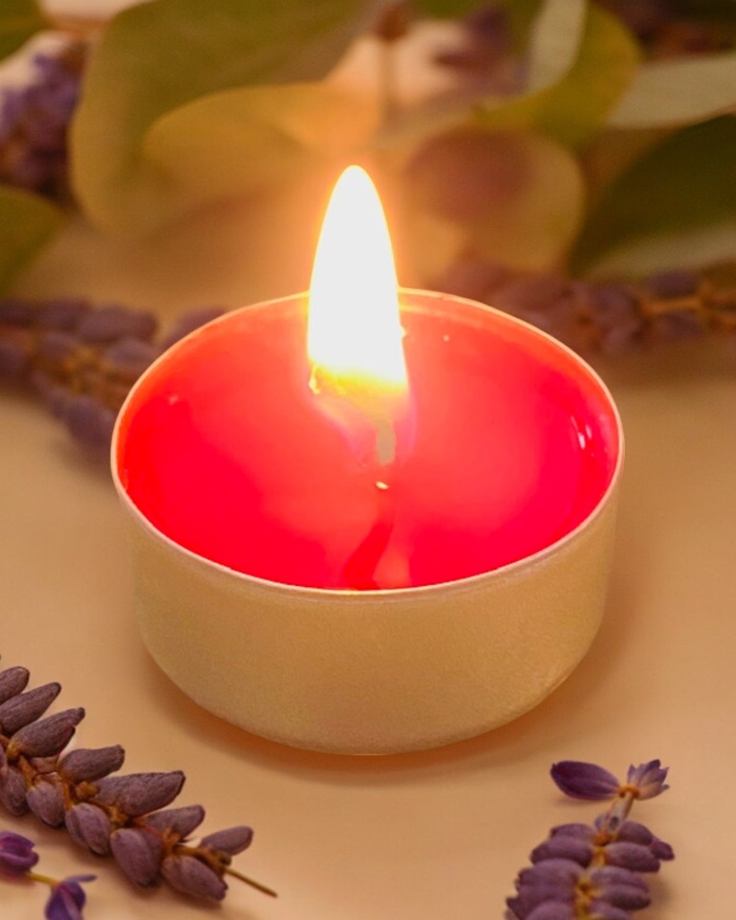 Bougie chauffe plat, contenant en aluminium, senteur Lavandin Eucalyptus