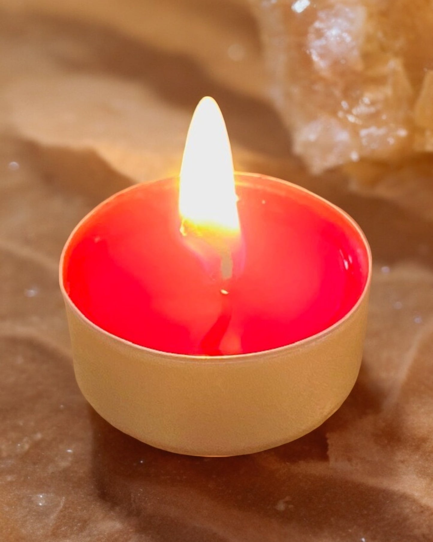 Bougie chauffe plat, contenant en aluminium, senteur Musc Cristallin