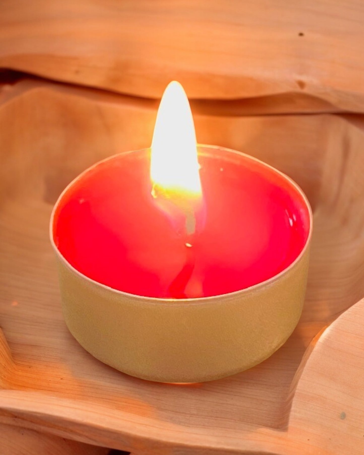 Bougie chauffe plat, contenant en aluminium, senteur Bois de Teck