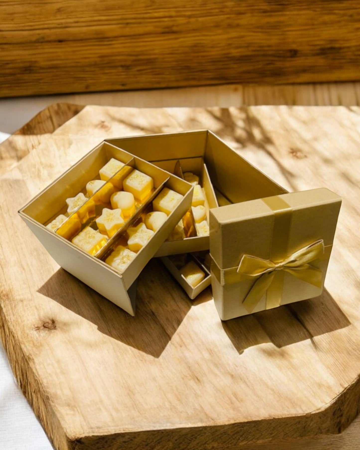 Coffret fondants artisanaux naturels parfumés Bois de Teck - 24 ou 36 unités