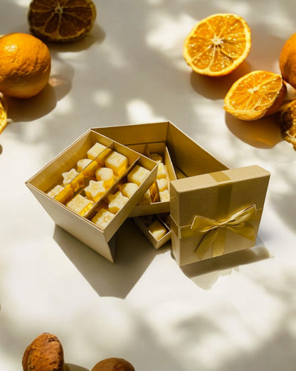 Coffret fondants artisanaux naturels parfumés Orange Confite - 24 ou 36 unités
