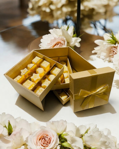 Coffret fondants artisanaux naturels parfumés Rose Sauvage - 24 ou 36 unités