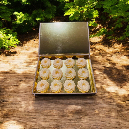 Coffret 12 fondants parfumés artisanaux naturels, senteur Balade en Forêt Parfum de Grasse 